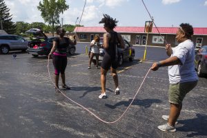 Kisha Williams from Power Fit Chicago JUMP for Fitness event